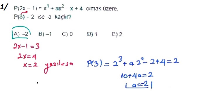 esen 10 sinif soru bankasi polinomlar test 1 matematik kitap cozumleri matematik kalesi